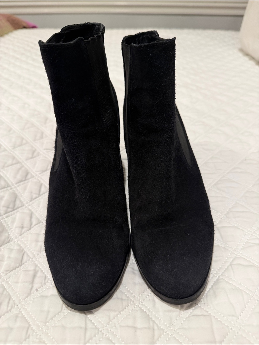 LK Bennett black suede wedge ankle boots